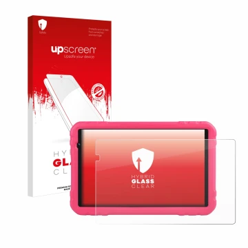 Parte frontale di una confezione del prodotto con il logo del marchio upscreen. Accanto è raffigurato il dispositivo Juedur R5
