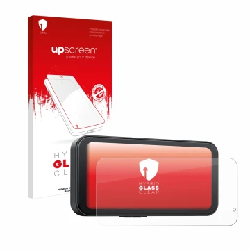 Parte frontale di una confezione del prodotto con il logo del marchio upscreen. Accanto è raffigurato il dispositivo Volam RC1