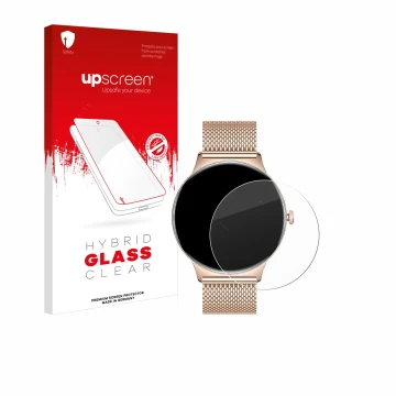 Parte frontale di una confezione del prodotto con il logo del marchio upscreen. Accanto è raffigurato il dispositivo LIGE FV12