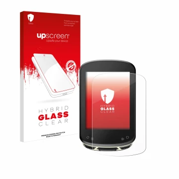Parte frontale di una confezione del prodotto con il logo del marchio upscreen. Accanto è raffigurato il dispositivo Magene C5
