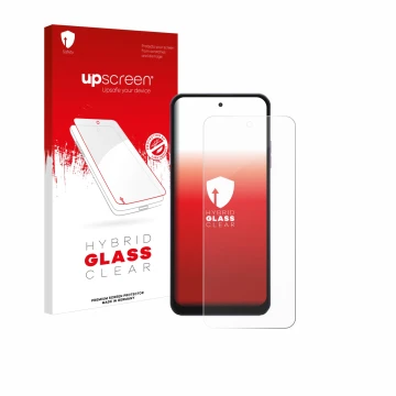 Parte frontale di una confezione del prodotto con il logo del marchio upscreen. Accanto è raffigurato il dispositivo Hotwav No