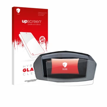 Parte frontale di una confezione del prodotto con il logo del marchio upscreen. Accanto è raffigurato il dispositivo Yamaha NM
