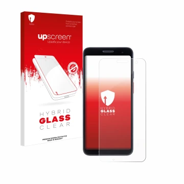 Parte frontale di una confezione del prodotto con il logo del marchio upscreen. Accanto è raffigurato il dispositivo Honeywell