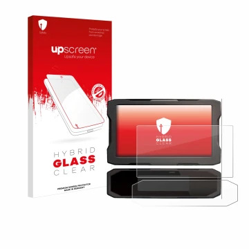 Parte frontale di una confezione del prodotto con il logo del marchio upscreen. Accanto è raffigurato il dispositivo Honda NT 