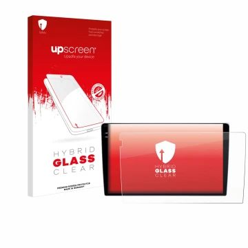 Parte frontale di una confezione del prodotto con il logo del marchio upscreen. Accanto è raffigurato il dispositivo Teyes CC3