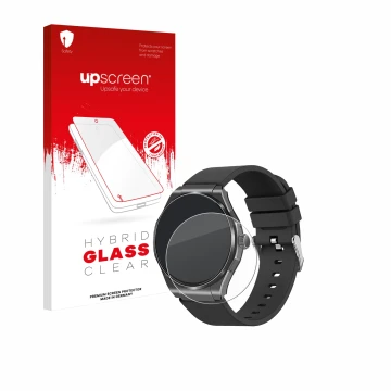 Parte frontale di una confezione del prodotto con il logo del marchio upscreen. Accanto è raffigurato il dispositivo Knauerman