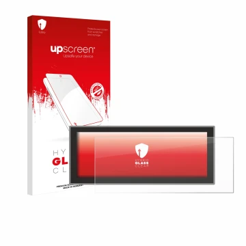 Parte frontale di una confezione del prodotto con il logo del marchio upscreen. Accanto è raffigurato il dispositivo Peugeot P