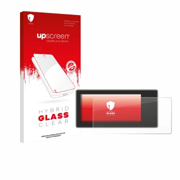 Parte frontale di una confezione del prodotto con il logo del marchio upscreen. Accanto è raffigurato il dispositivo Acta Berg