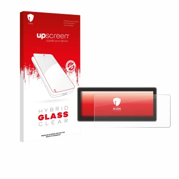 Parte frontale di una confezione del prodotto con il logo del marchio upscreen. Accanto è raffigurato il dispositivo RSNAV Ser