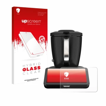 Parte frontale di una confezione del prodotto con il logo del marchio upscreen. Accanto è raffigurato il dispositivo Vorwerk B