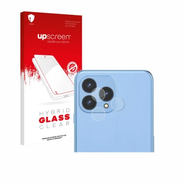 Parte frontale di una confezione del prodotto con il logo del marchio upscreen. Accanto è raffigurato il dispositivo Cubot P80