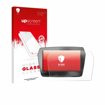 Parte frontale di una confezione del prodotto con il logo del marchio upscreen. Accanto è raffigurato il dispositivo Voge 625 
