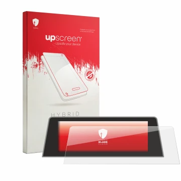 Parte frontale di una confezione del prodotto con il logo del marchio upscreen. Accanto è raffigurato il dispositivo BMW X3 G0