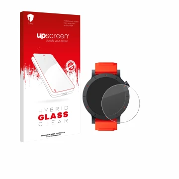 Parte frontale di una confezione del prodotto con il logo del marchio upscreen. Accanto è raffigurato il dispositivo Nothing C