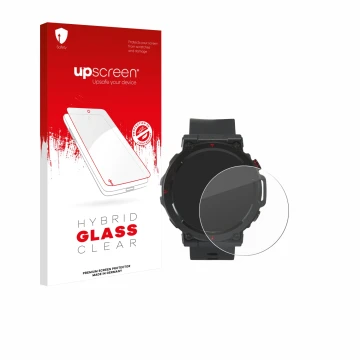 Parte frontale di una confezione del prodotto con il logo del marchio upscreen. Accanto è raffigurato il dispositivo Crivit Sp