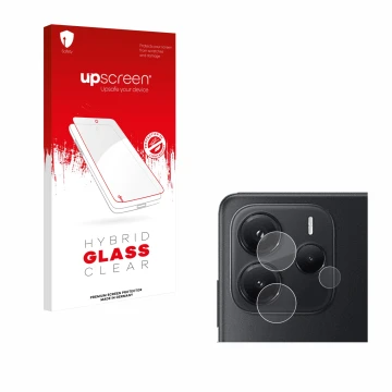 Parte frontale di una confezione del prodotto con il logo del marchio upscreen. Accanto è raffigurato il dispositivo Xiaomi Re