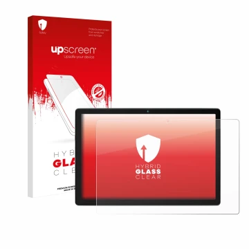 Parte frontale di una confezione del prodotto con il logo del marchio upscreen. Accanto è raffigurato il dispositivo Yicty MB1