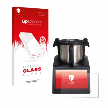 Parte frontale di una confezione del prodotto con il logo del marchio upscreen. Accanto è raffigurato il dispositivo Ufesa Tot