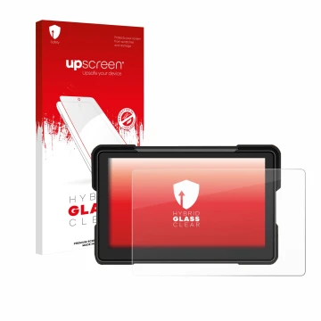 Parte frontale di una confezione del prodotto con il logo del marchio upscreen. Accanto è raffigurato il dispositivo Airpuxem 