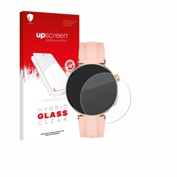Parte frontale di una confezione del prodotto con il logo del marchio upscreen. Accanto è raffigurato il dispositivo Knauerman