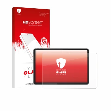 Parte frontale di una confezione del prodotto con il logo del marchio upscreen. Accanto è raffigurato il dispositivo Lenovo Id