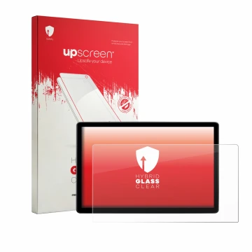 Parte frontale di una confezione del prodotto con il logo del marchio upscreen. Accanto è raffigurato il dispositivo Skoda Elr