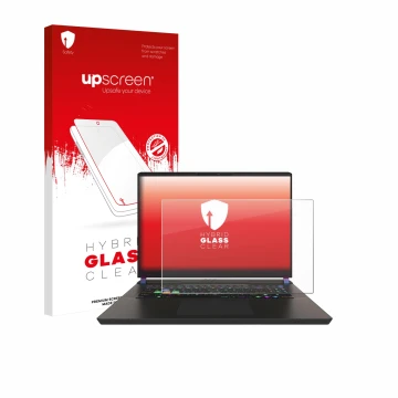 Parte frontale di una confezione del prodotto con il logo del marchio upscreen. Accanto è raffigurato il dispositivo MSI Vecto