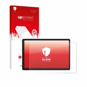 Parte frontale di una confezione del prodotto con il logo del marchio upscreen. Accanto è raffigurato il dispositivo Blackview