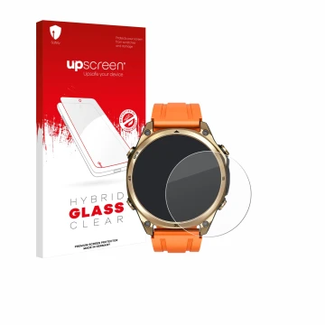 Parte frontale di una confezione del prodotto con il logo del marchio upscreen. Accanto è raffigurato il dispositivo Doogee An