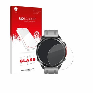 Parte frontale di una confezione del prodotto con il logo del marchio upscreen. Accanto è raffigurato il dispositivo Doogee An