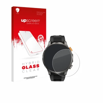 Parte frontale di una confezione del prodotto con il logo del marchio upscreen. Accanto è raffigurato il dispositivo Naixues A