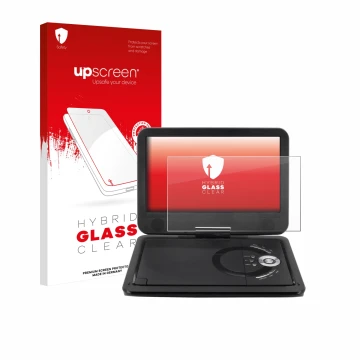 Parte frontale di una confezione del prodotto con il logo del marchio upscreen. Accanto è raffigurato il dispositivo Soundmast