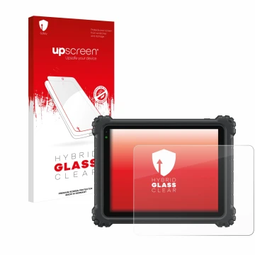 Parte frontale di una confezione del prodotto con il logo del marchio upscreen. Accanto è raffigurato il dispositivo Autel Max