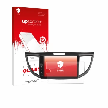 Parte frontale di una confezione del prodotto con il logo del marchio upscreen. Accanto è raffigurato il dispositivo Joying Ca
