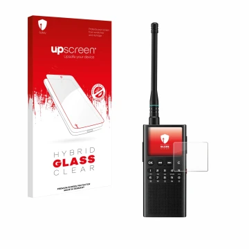 Parte frontale di una confezione del prodotto con il logo del marchio upscreen. Accanto è raffigurato il dispositivo Choyong W