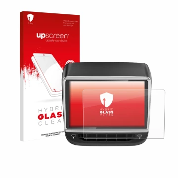 Parte frontale di una confezione del prodotto con il logo del marchio upscreen. Accanto è raffigurato il dispositivo Tlyard T1