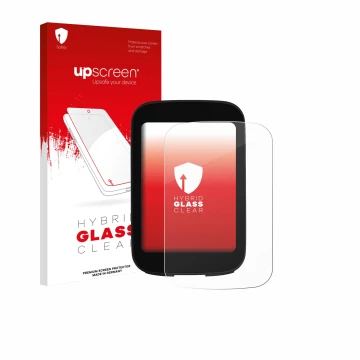 Parte frontale di una confezione del prodotto con il logo del marchio upscreen. Accanto è raffigurato il dispositivo Bikevee ‎