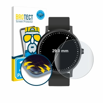 Parte frontale di una confezione del prodotto con il logo del marchio BROTECT. Accanto è raffigurato il dispositivo Orologi (C