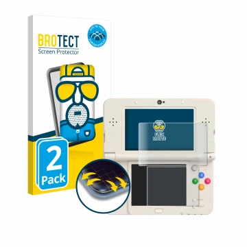 Parte frontale di una confezione del prodotto con il logo del marchio BROTECT. Accanto è raffigurato il dispositivo Nintendo N