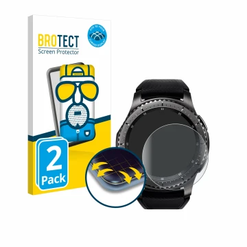 Parte frontale di una confezione del prodotto con il logo del marchio BROTECT. Accanto è raffigurato il dispositivo Samsung Ge