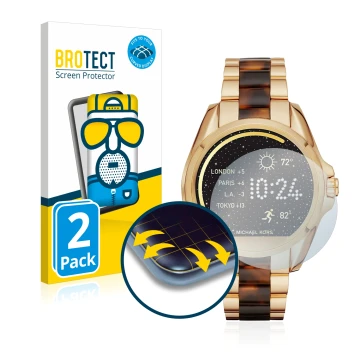 Parte frontale di una confezione del prodotto con il logo del marchio BROTECT. Accanto è raffigurato il dispositivo Michael Ko