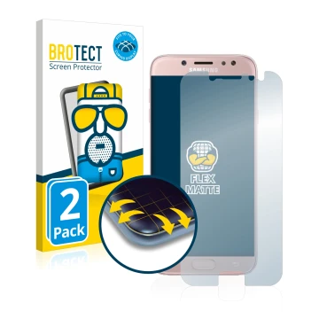 Parte frontale di una confezione del prodotto con il logo del marchio BROTECT. Accanto è raffigurato il dispositivo Samsung Ga
