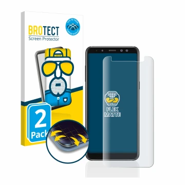Parte frontale di una confezione del prodotto con il logo del marchio BROTECT. Accanto è raffigurato il dispositivo Samsung Ga