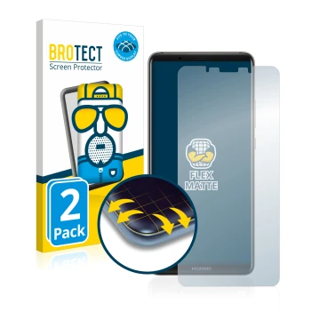 Parte frontale di una confezione del prodotto con il logo del marchio BROTECT. Accanto è raffigurato il dispositivo Huawei Mat