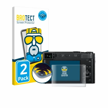 Parte frontale di una confezione del prodotto con il logo del marchio BROTECT. Accanto è raffigurato il dispositivo Panasonic 