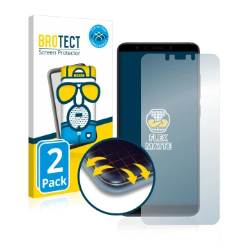 Parte frontale di una confezione del prodotto con il logo del marchio BROTECT. Accanto è raffigurato il dispositivo Xiaomi Mi 