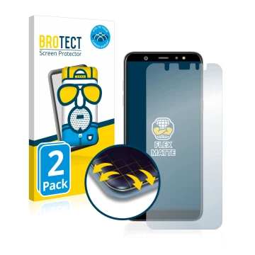 Parte frontale di una confezione del prodotto con il logo del marchio BROTECT. Accanto è raffigurato il dispositivo Samsung Ga