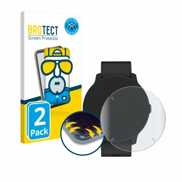 Parte frontale di una confezione del prodotto con il logo del marchio BROTECT. Accanto è raffigurato il dispositivo Garmin viv