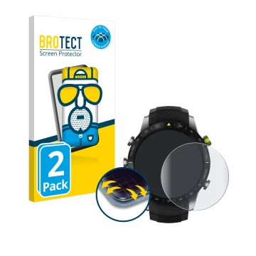 Parte frontale di una confezione del prodotto con il logo del marchio BROTECT. Accanto è raffigurato il dispositivo Garmin Mar