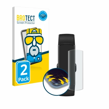 Parte frontale di una confezione del prodotto con il logo del marchio BROTECT. Accanto è raffigurato il dispositivo Honor Band